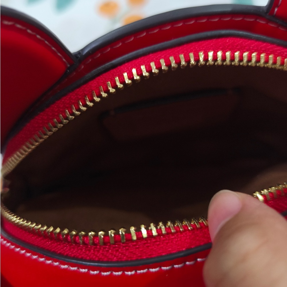 Coach Red Ear Round Crossbody Bag - Picture 8 of 9